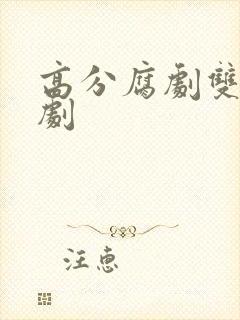 高分腐剧双男主剧