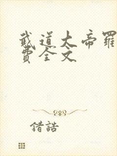 武道大帝罗修免费全文