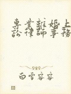 专业离婚上诉诉讼律师事务所