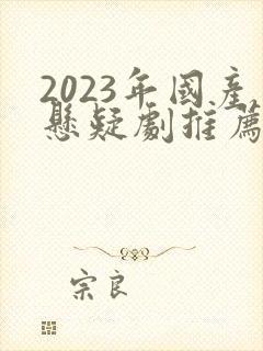 2023年国产悬疑剧推荐