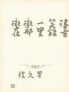 微微一笑很倾城在哪里能看到