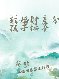 离婚财产分割和孩子抚养