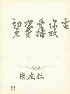 初次爱你电视剧免费播放