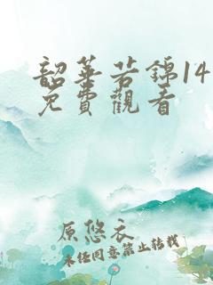 韶华若锦14集免费观看