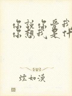 你说你爱我你说你想我是什么歌