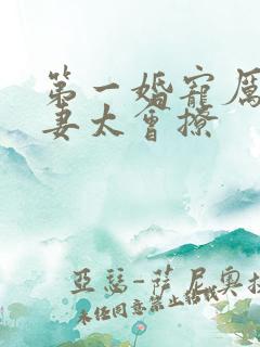 第一婚宠厉爷娇妻太会撩