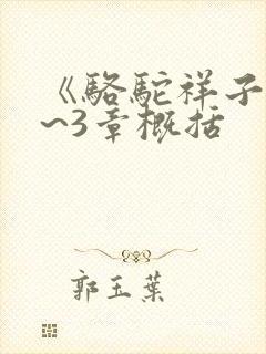 《骆驼祥子》1~3章概括