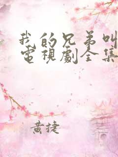 我的兄弟叫郑楚电视剧全集免费观看高清