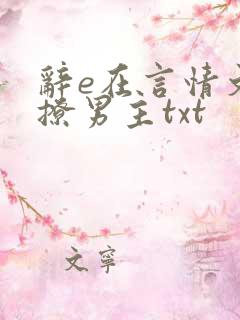 辞e在言情文里撩男主txt