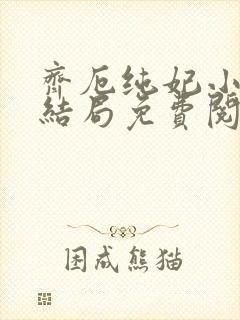 齐厄纯妃小说大结局免费阅读