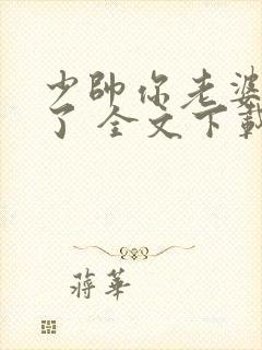 少帅你老婆又跑了 全文下载