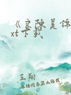 《良陈美锦》txt下载