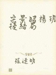 宋景昭杨玥薇最后结局