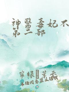 神医毒妃不好惹第二部