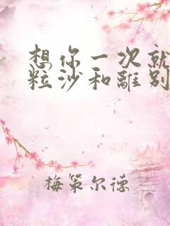想你一次就落一粒沙和离别的车站是哪首歌