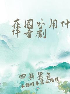 在国外用什么软件看剧