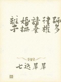 离婚请律师要孩子抚养权多少钱