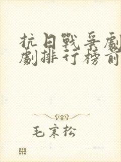 抗日战争剧电视剧排行榜前十名