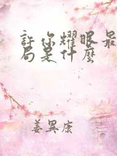 许你耀眼最后结局是什么