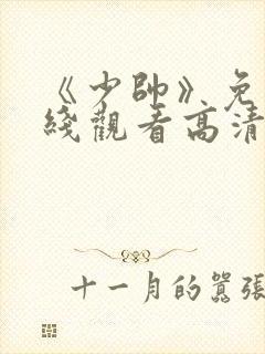 《少帅》免费在线观看高清完整版