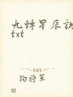 九转星辰诀下载txt