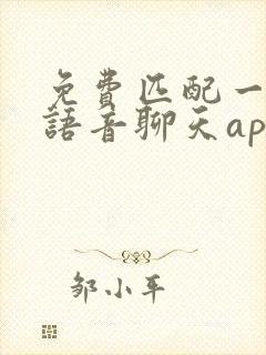 免费匹配一对一语音聊天app