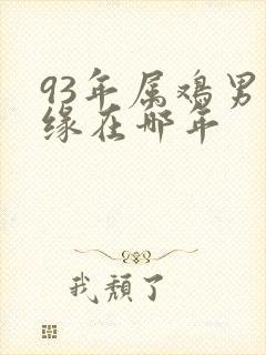 93年属鸡男姻缘在哪年