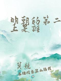 明朝的第二个皇上是谁