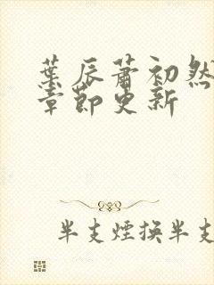 叶辰萧初然最新章节更新