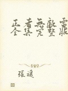 正者无敌电视剧全集完整版免费观看