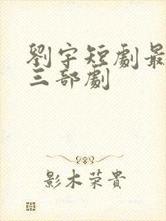 刘宇短剧最火的三部剧