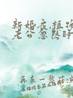 新婚夜,植物人老公忽然睁开眼免费全文阅读