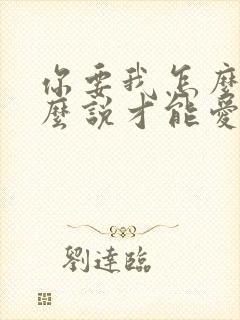 你要我怎么做怎么说才能爱我歌词