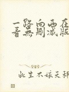 一路向西在线观看无删减版电影
