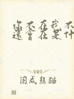 你不在我不在谁还会在是什么歌