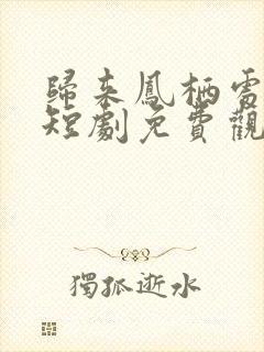 归来凤栖处短剧短剧免费观看