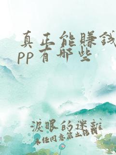 真正能赚钱的app有哪些