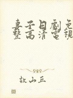 妻子日剧免费完整高清电视