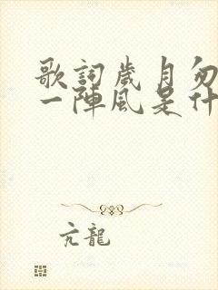 歌词岁月匆匆像一阵风是什么歌