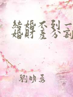 结婚不到一年离婚财产分割