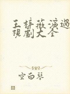 王梓薇演过的电视剧大全