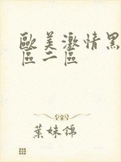 欧美激情黑人一区二区