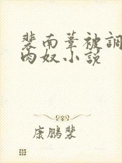 裴南苇被调教成肉奴小说