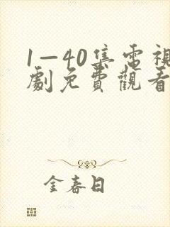 1—40集电视剧免费观看29集