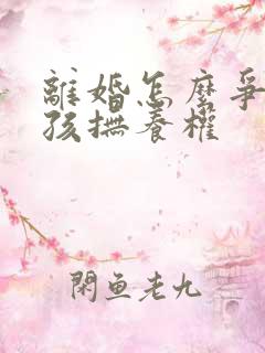 离婚怎么争夺小孩抚养权