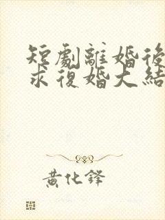 短剧离婚后前夫求复婚大结局