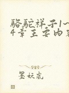 骆驼祥子1~24章主要内容