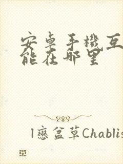 安卓手机互传功能在哪里