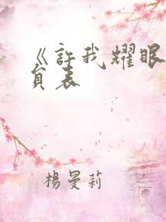 《许我耀眼》演员表