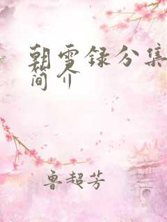 朝雪录分集剧情简介